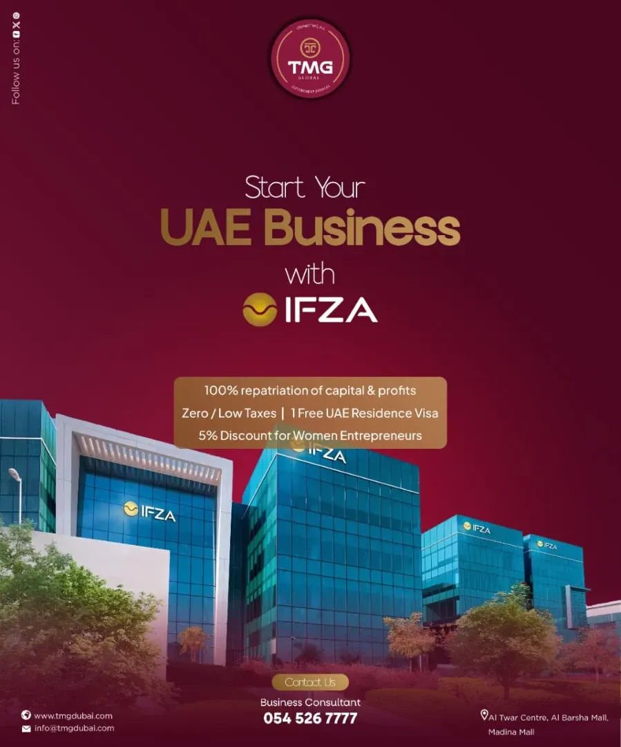 Start your UAE business with IFZA — the fastest-growing free zone in Dubai!